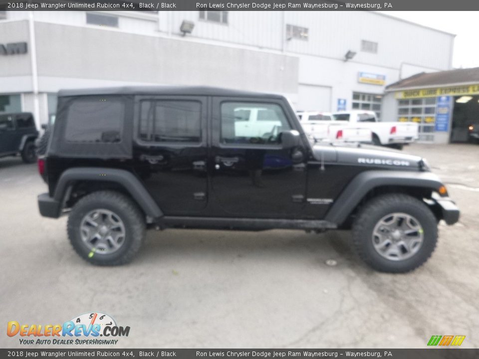 2018 Jeep Wrangler Unlimited Rubicon 4x4 Black / Black Photo #6