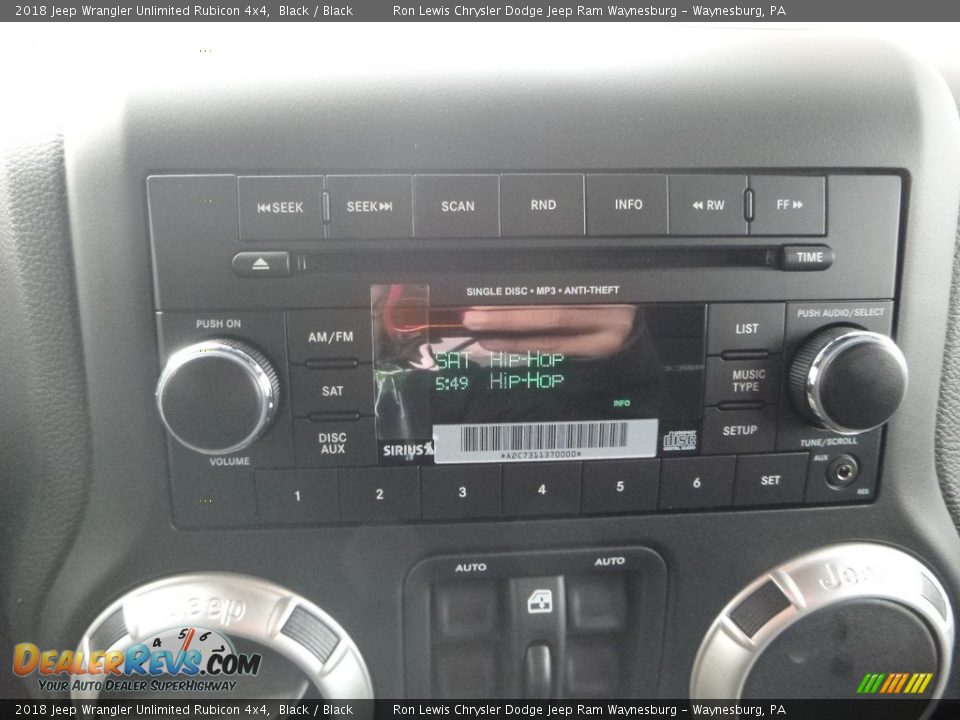 2018 Jeep Wrangler Unlimited Rubicon 4x4 Black / Black Photo #16