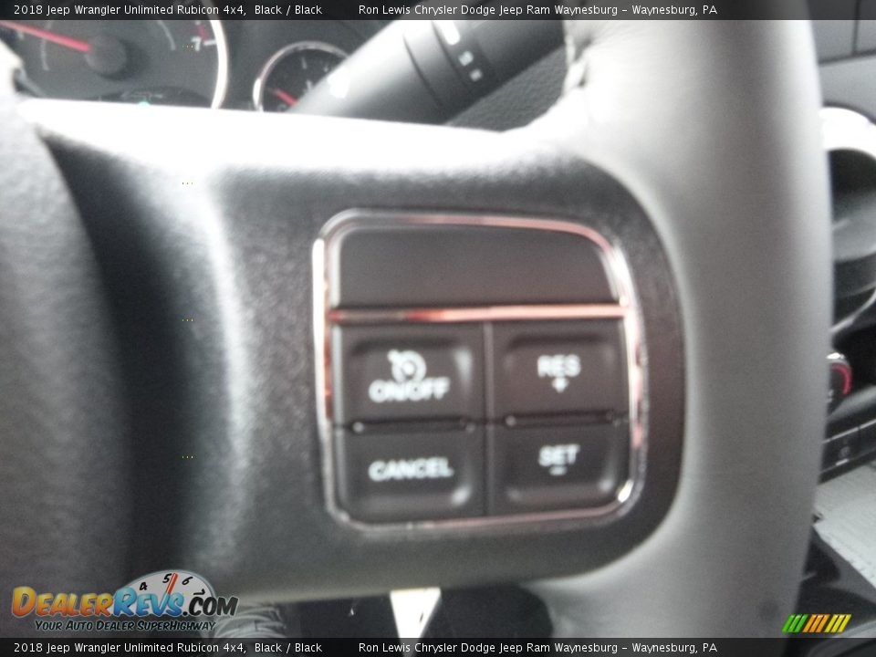 2018 Jeep Wrangler Unlimited Rubicon 4x4 Black / Black Photo #17