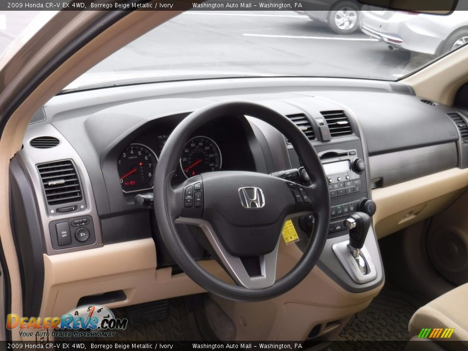 2009 Honda CR-V EX 4WD Borrego Beige Metallic / Ivory Photo #12