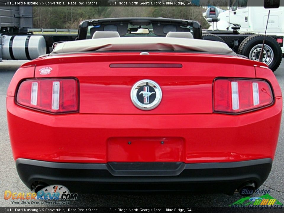 2011 Ford Mustang V6 Convertible Race Red / Stone Photo #4