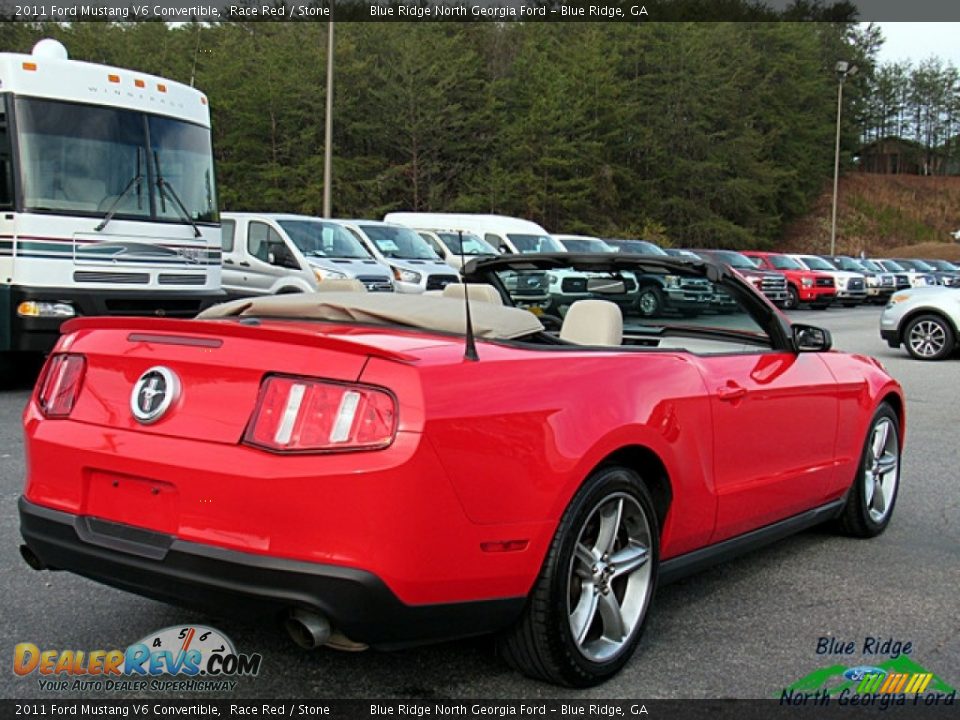 2011 Ford Mustang V6 Convertible Race Red / Stone Photo #5