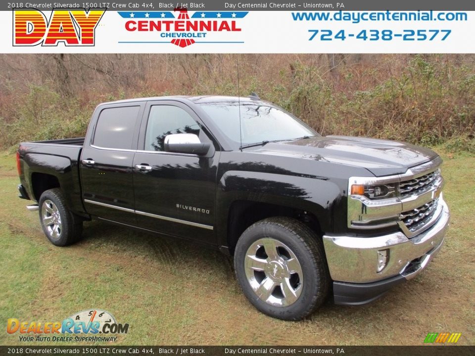 2018 Chevrolet Silverado 1500 LTZ Crew Cab 4x4 Black / Jet Black Photo #1