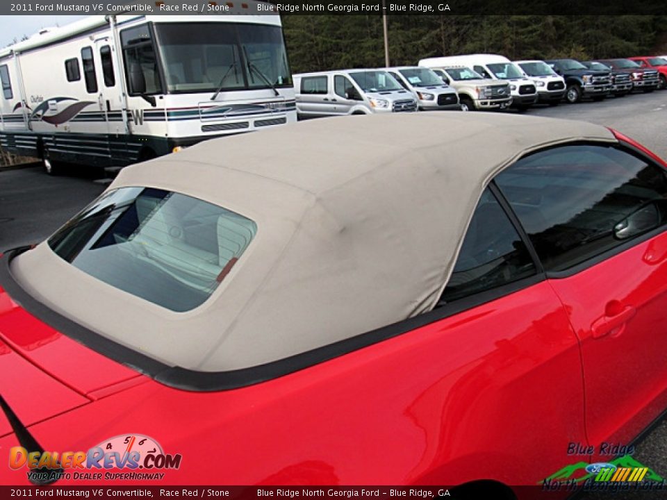 2011 Ford Mustang V6 Convertible Race Red / Stone Photo #10