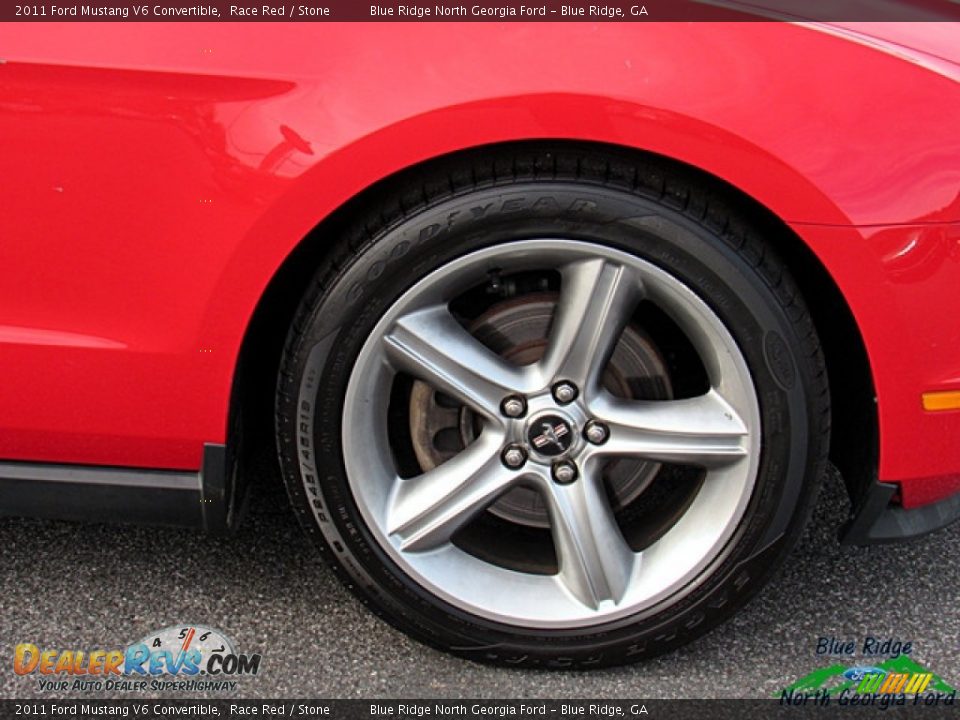 2011 Ford Mustang V6 Convertible Race Red / Stone Photo #11