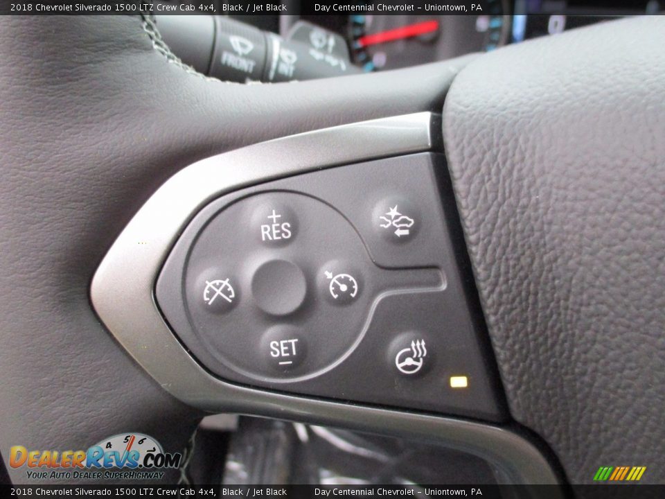 2018 Chevrolet Silverado 1500 LTZ Crew Cab 4x4 Black / Jet Black Photo #8