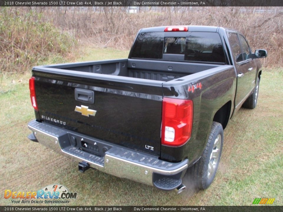 2018 Chevrolet Silverado 1500 LTZ Crew Cab 4x4 Black / Jet Black Photo #9