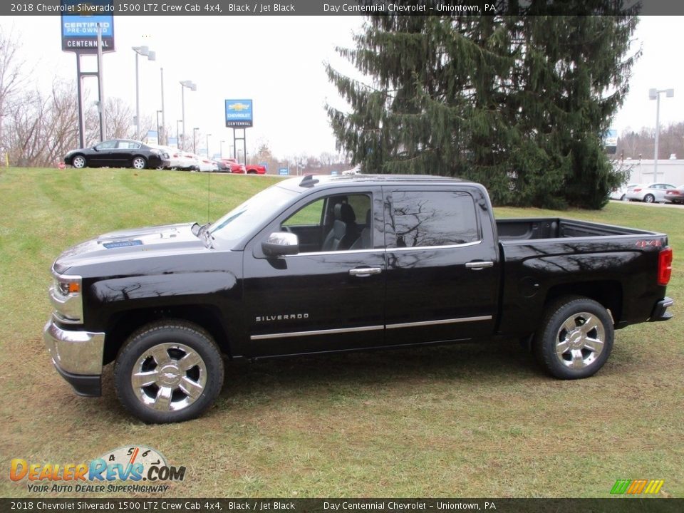 2018 Chevrolet Silverado 1500 LTZ Crew Cab 4x4 Black / Jet Black Photo #13