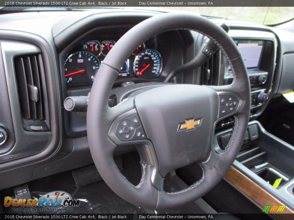 2018 Chevrolet Silverado 1500 LTZ Crew Cab 4x4 Black / Jet Black Photo #19