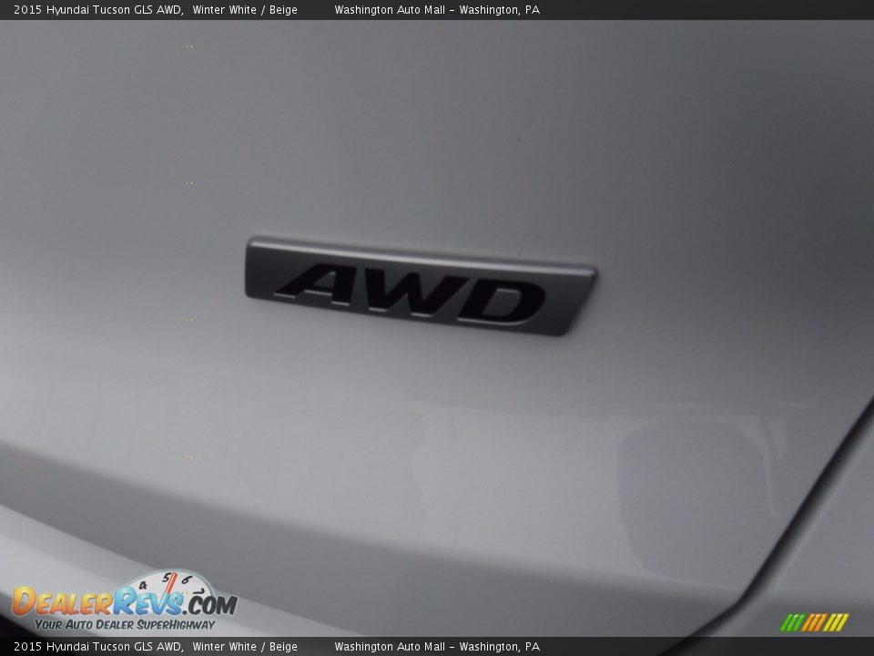 2015 Hyundai Tucson GLS AWD Winter White / Beige Photo #10