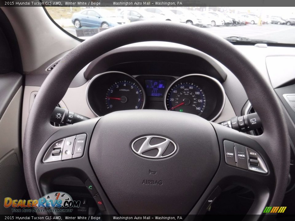 2015 Hyundai Tucson GLS AWD Winter White / Beige Photo #22
