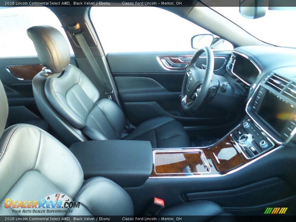 Ebony Interior - 2018 Lincoln Continental Select AWD Photo #4