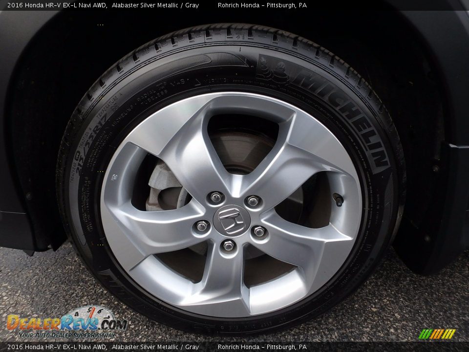 2016 Honda HR-V EX-L Navi AWD Alabaster Silver Metallic / Gray Photo #17