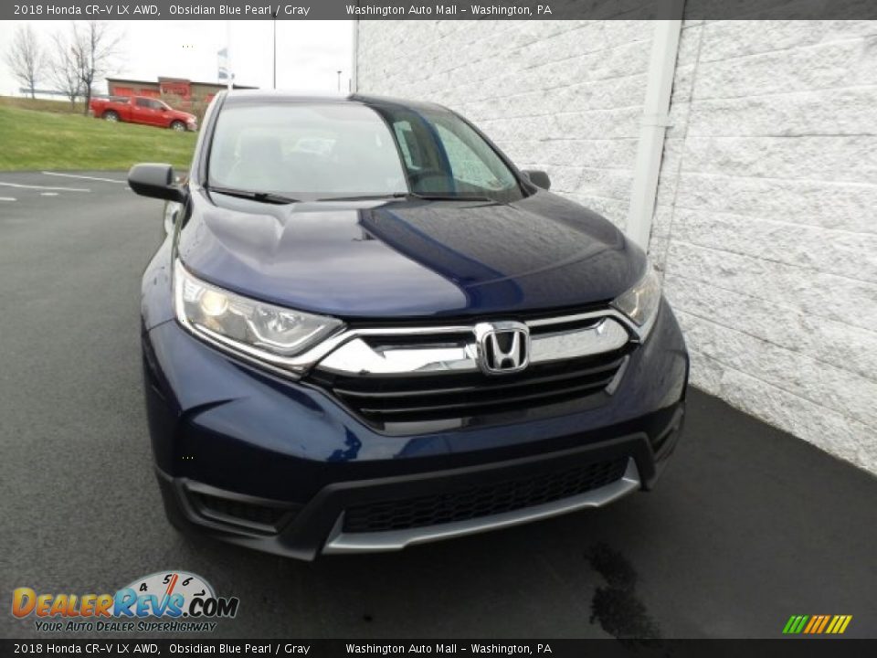 2018 Honda CR-V LX AWD Obsidian Blue Pearl / Gray Photo #3