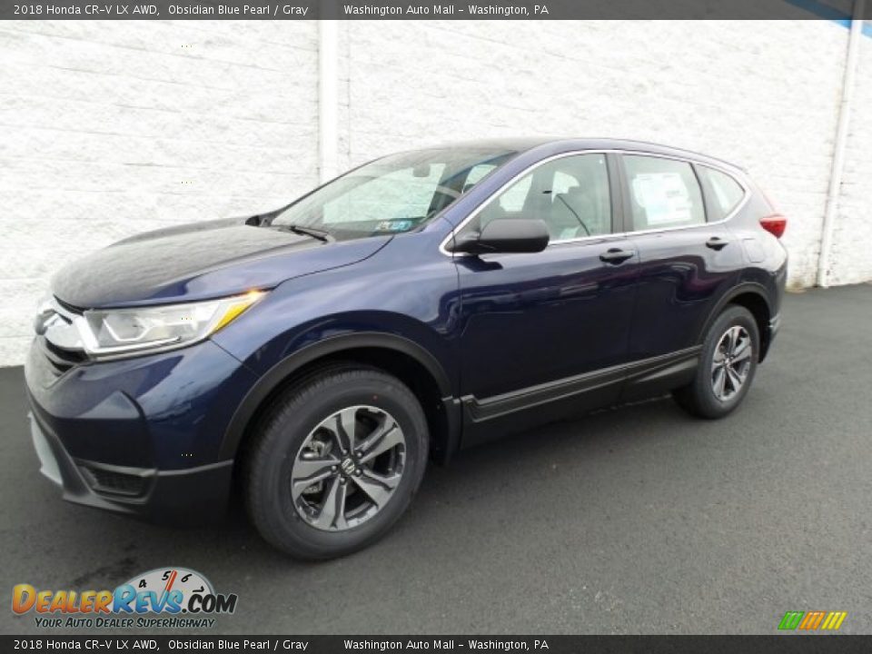 Obsidian Blue Pearl 2018 Honda CR-V LX AWD Photo #5