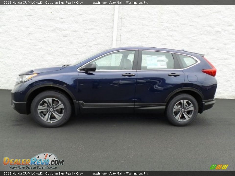 Obsidian Blue Pearl 2018 Honda CR-V LX AWD Photo #6