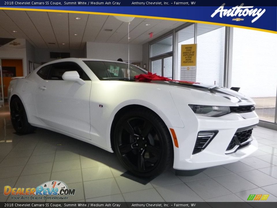 2018 Chevrolet Camaro SS Coupe Summit White / Medium Ash Gray Photo #1