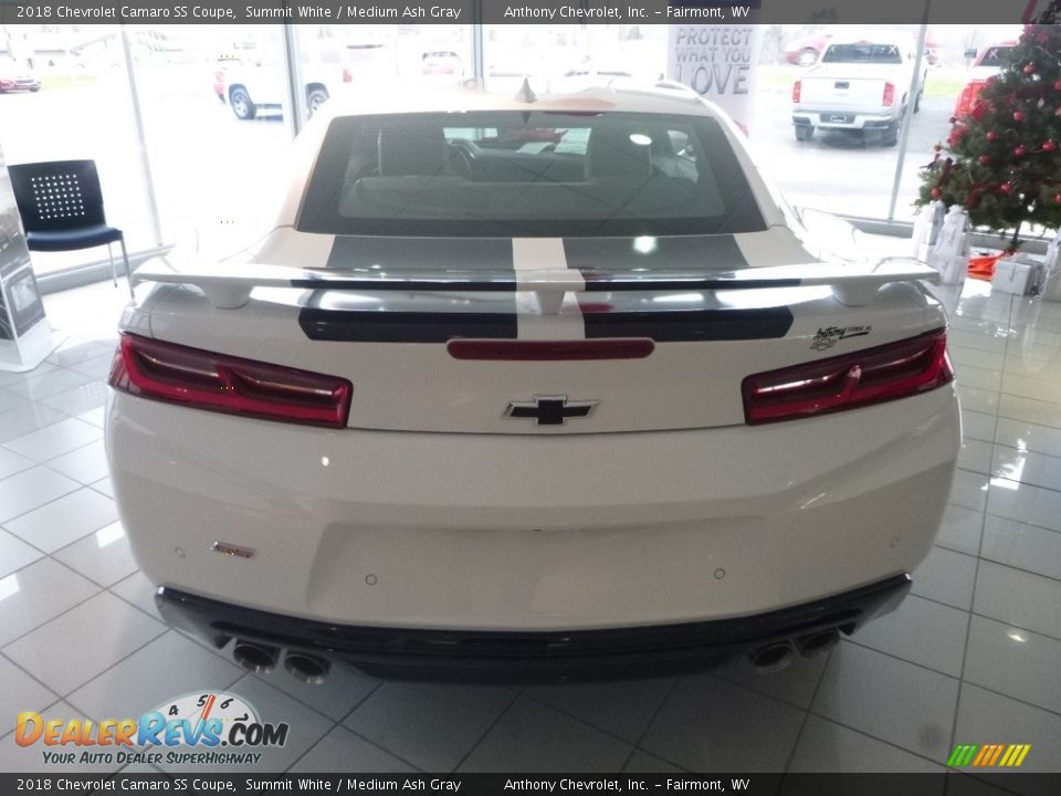 2018 Chevrolet Camaro SS Coupe Summit White / Medium Ash Gray Photo #5