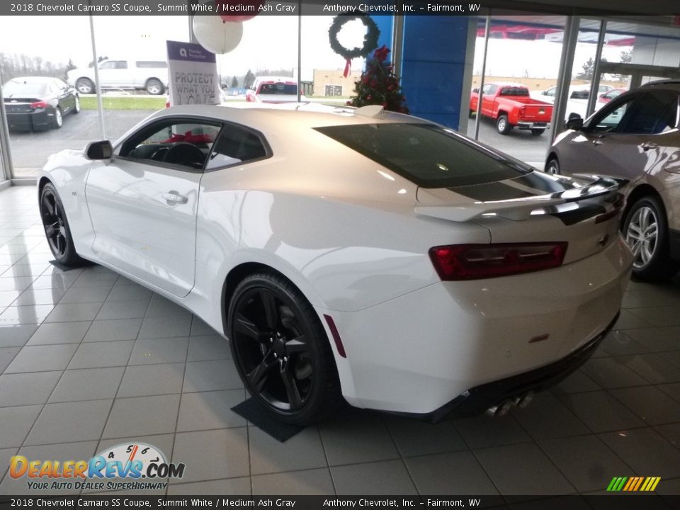 2018 Chevrolet Camaro SS Coupe Summit White / Medium Ash Gray Photo #6