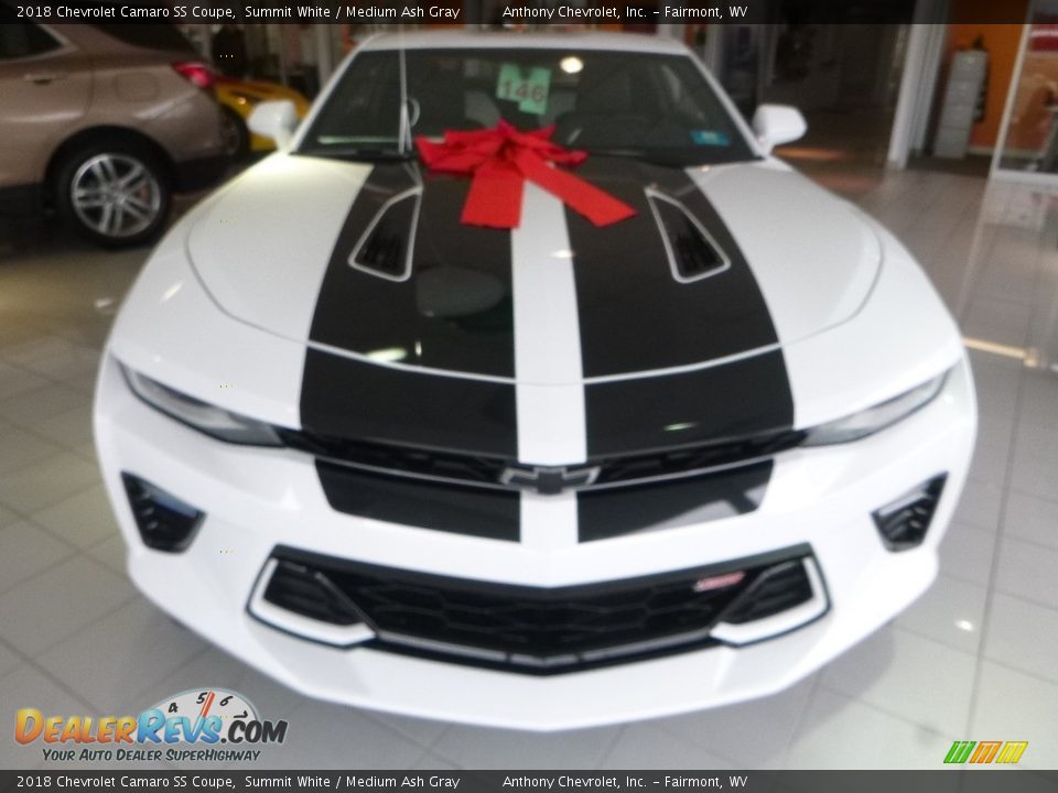 2018 Chevrolet Camaro SS Coupe Summit White / Medium Ash Gray Photo #8