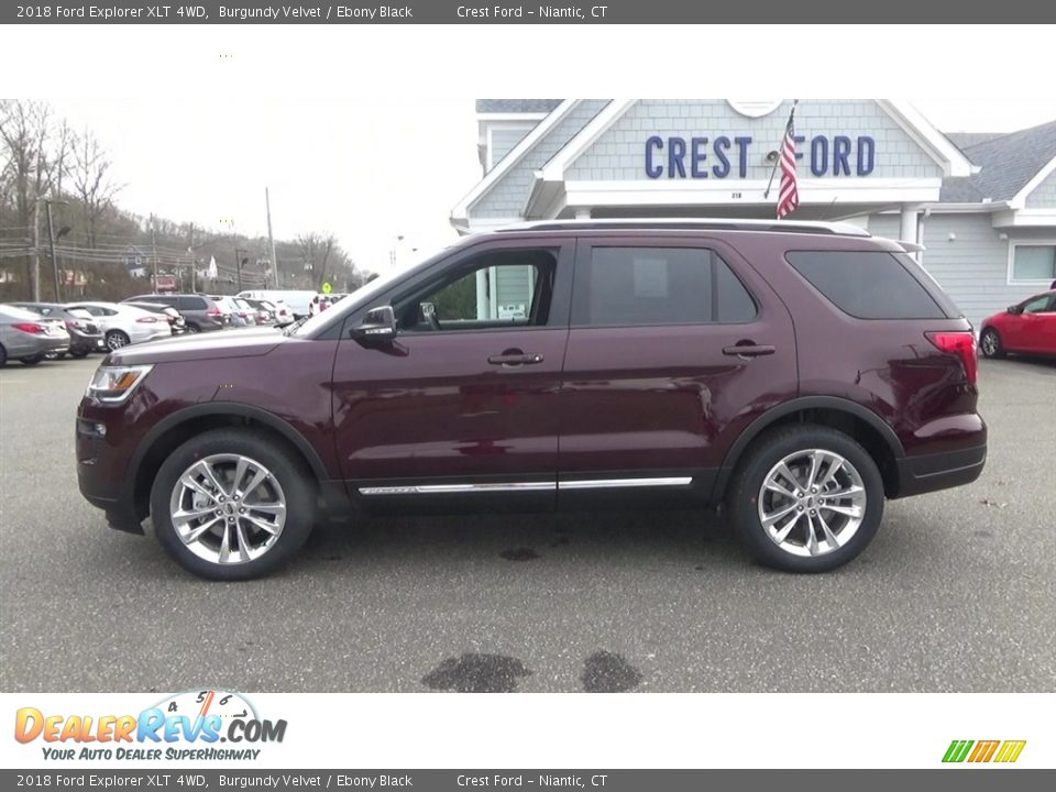 2018 Ford Explorer XLT 4WD Burgundy Velvet / Ebony Black Photo #4