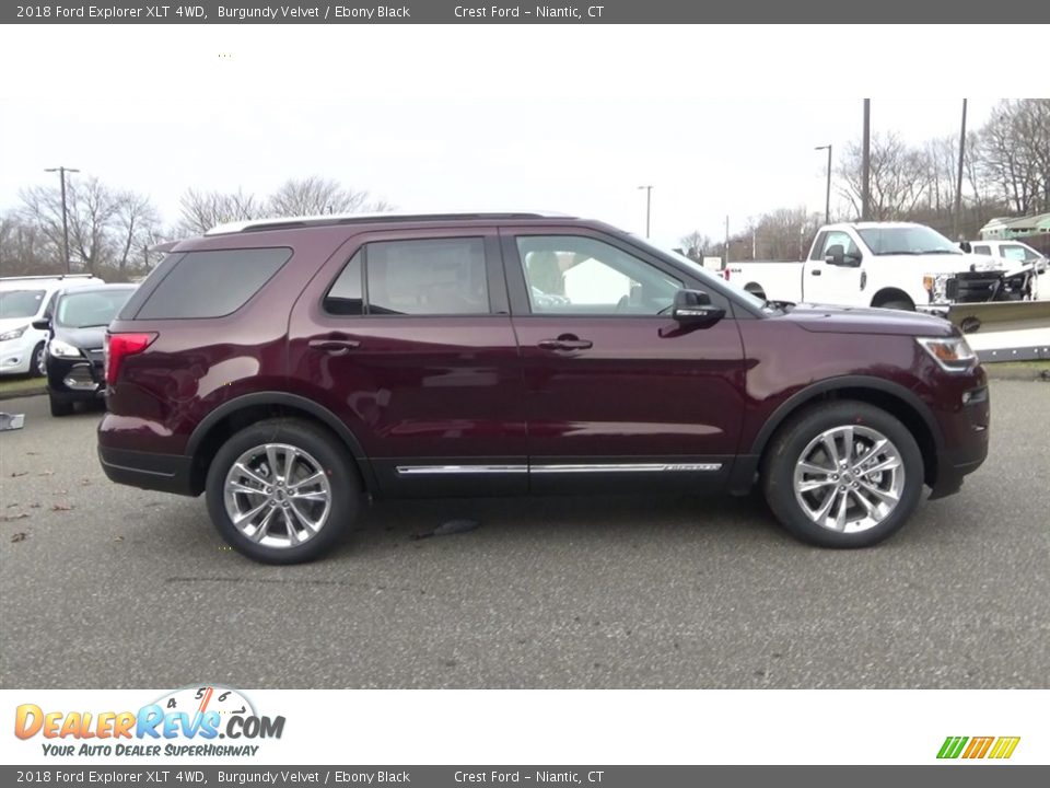 2018 Ford Explorer XLT 4WD Burgundy Velvet / Ebony Black Photo #8