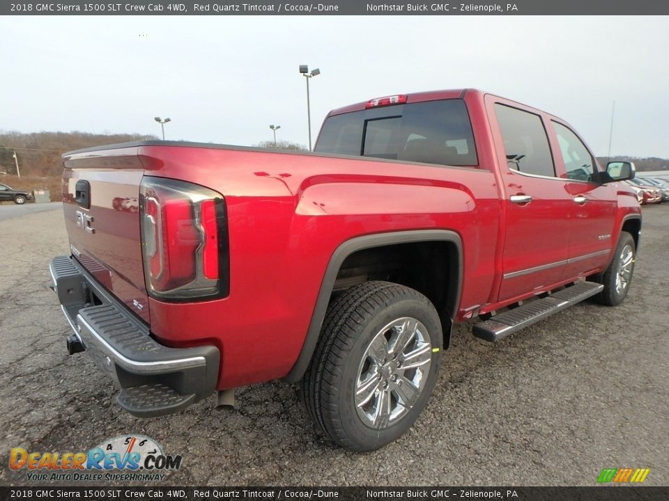 2018 GMC Sierra 1500 SLT Crew Cab 4WD Red Quartz Tintcoat / Cocoa/­Dune Photo #5