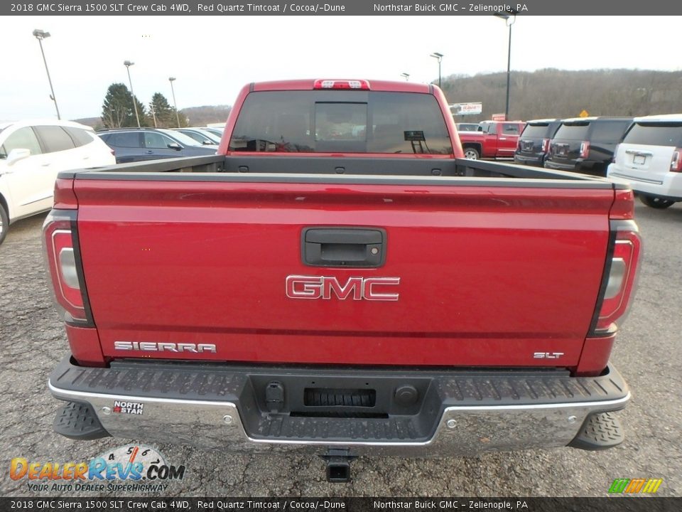 2018 GMC Sierra 1500 SLT Crew Cab 4WD Red Quartz Tintcoat / Cocoa/­Dune Photo #6