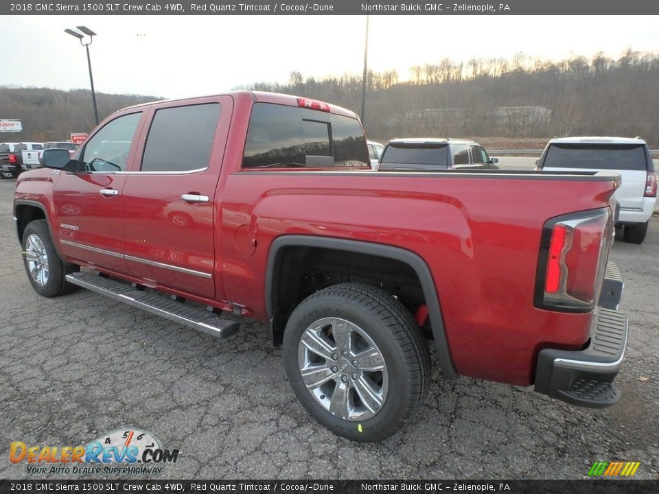 2018 GMC Sierra 1500 SLT Crew Cab 4WD Red Quartz Tintcoat / Cocoa/­Dune Photo #7