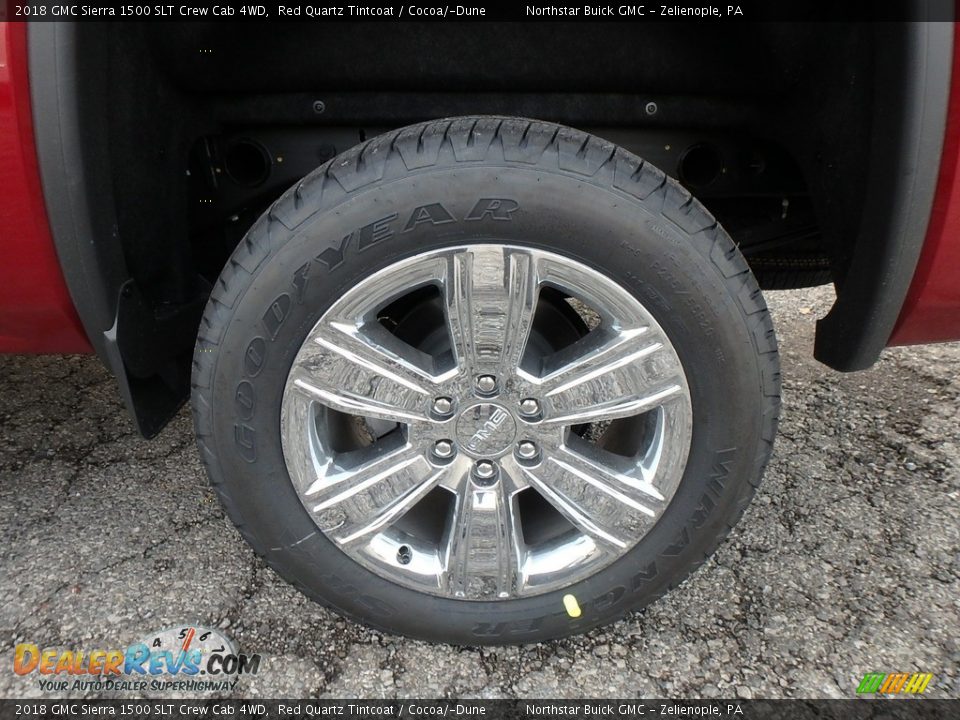 2018 GMC Sierra 1500 SLT Crew Cab 4WD Red Quartz Tintcoat / Cocoa/­Dune Photo #9