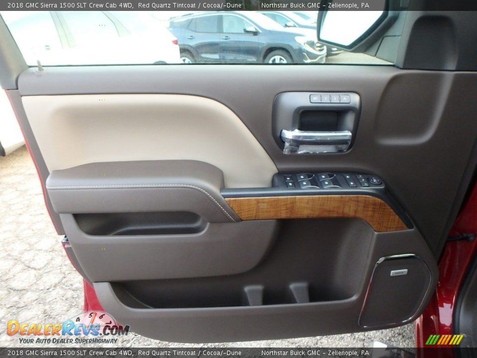 2018 GMC Sierra 1500 SLT Crew Cab 4WD Red Quartz Tintcoat / Cocoa/­Dune Photo #13