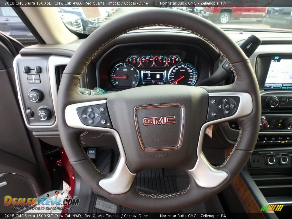 2018 GMC Sierra 1500 SLT Crew Cab 4WD Red Quartz Tintcoat / Cocoa/­Dune Photo #16