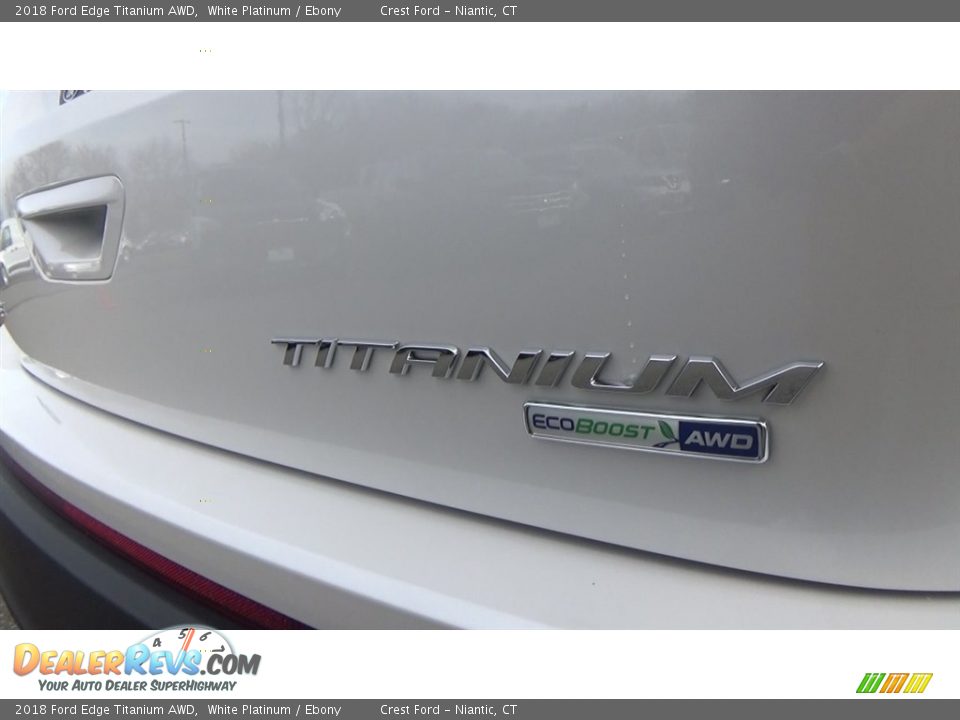 2018 Ford Edge Titanium AWD White Platinum / Ebony Photo #9