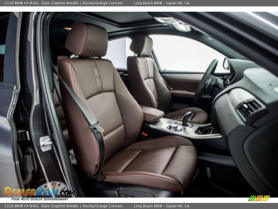 Mocha/Orange Contrast Interior - 2018 BMW X4 M40i Photo #6