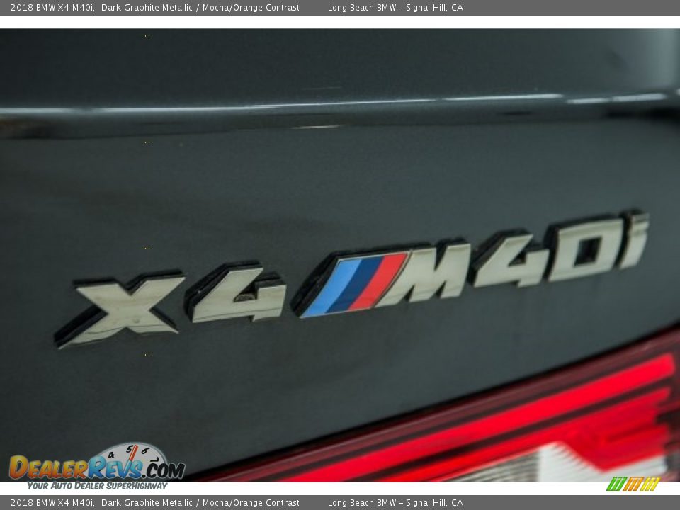 2018 BMW X4 M40i Dark Graphite Metallic / Mocha/Orange Contrast Photo #7