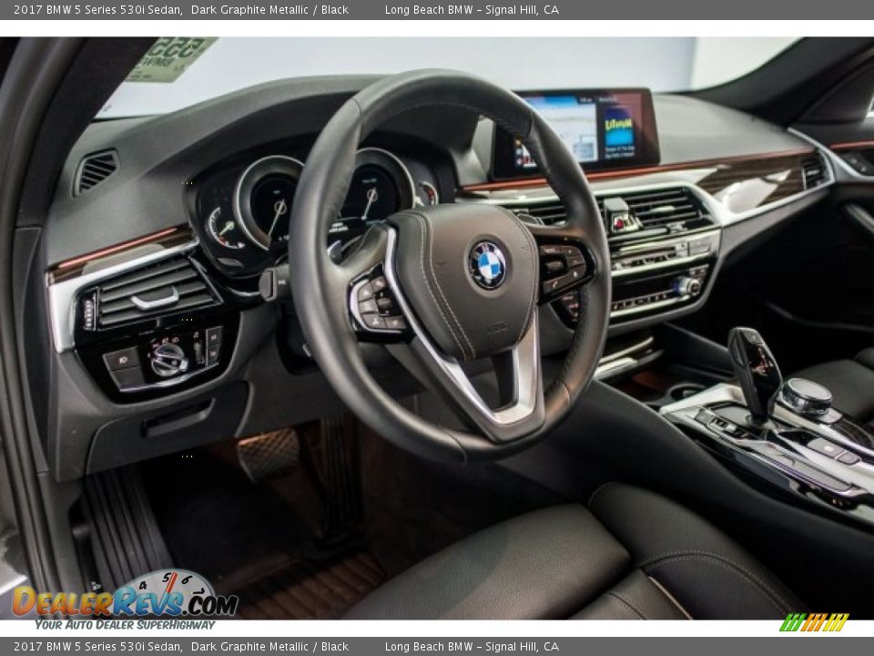 2017 BMW 5 Series 530i Sedan Dark Graphite Metallic / Black Photo #15
