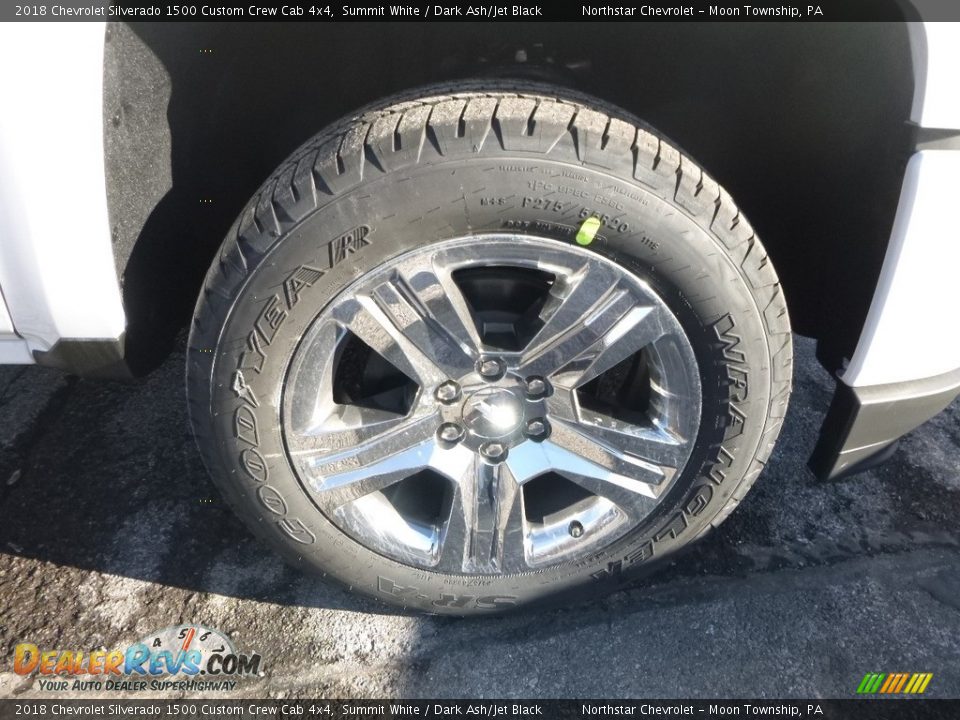 2018 Chevrolet Silverado 1500 Custom Crew Cab 4x4 Summit White / Dark Ash/Jet Black Photo #9