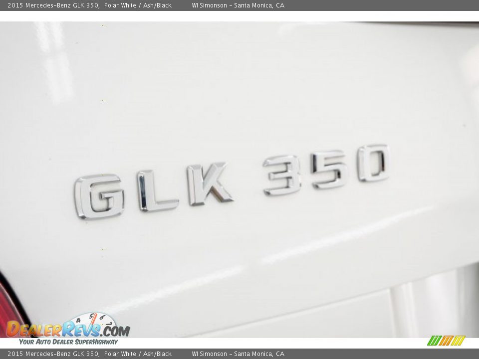 2015 Mercedes-Benz GLK 350 Polar White / Ash/Black Photo #7