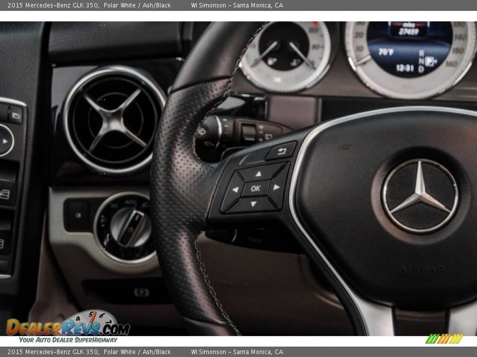 2015 Mercedes-Benz GLK 350 Polar White / Ash/Black Photo #18