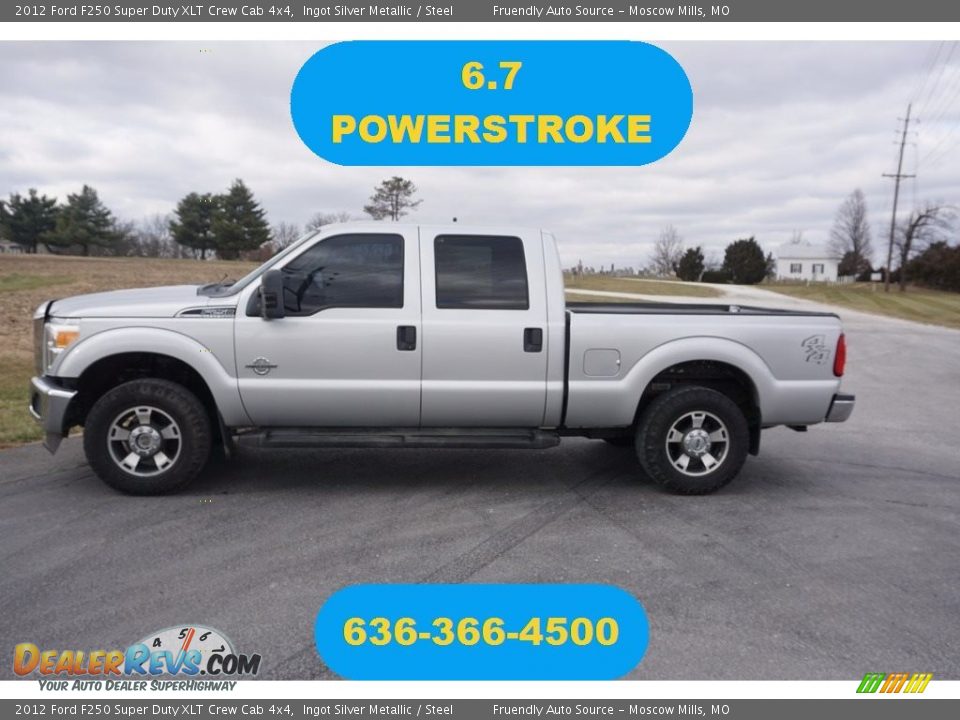 2012 Ford F250 Super Duty XLT Crew Cab 4x4 Ingot Silver Metallic / Steel Photo #1