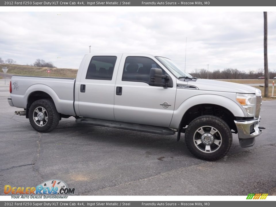 2012 Ford F250 Super Duty XLT Crew Cab 4x4 Ingot Silver Metallic / Steel Photo #2