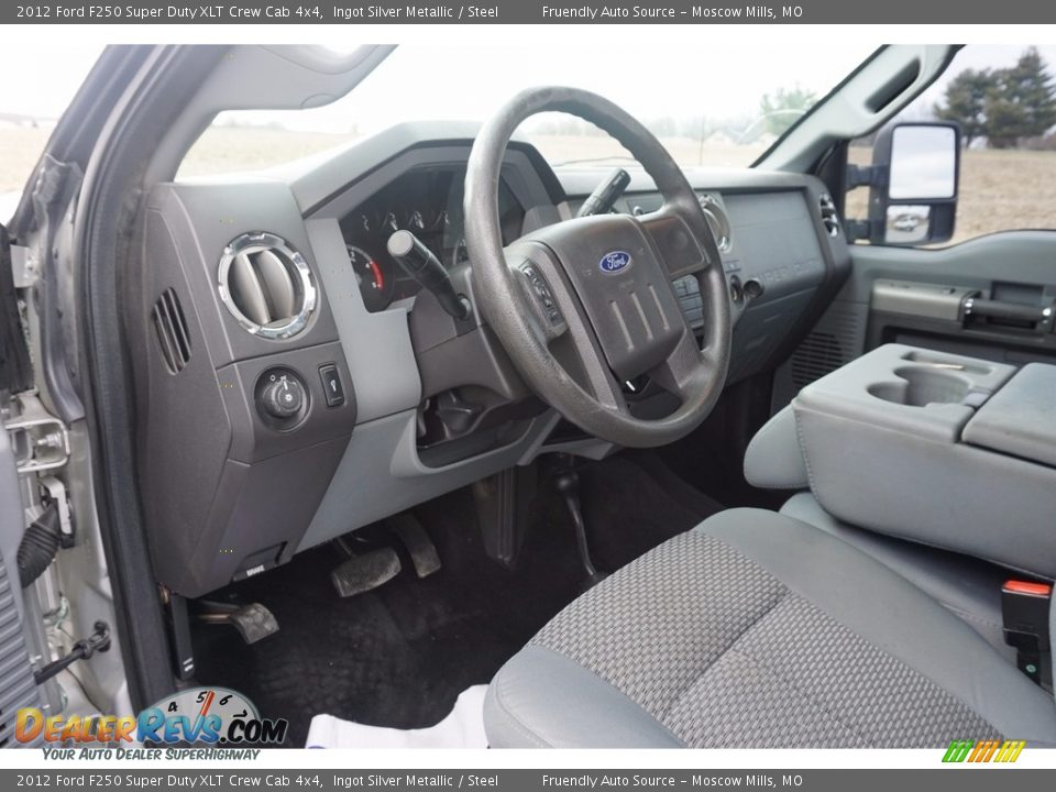 2012 Ford F250 Super Duty XLT Crew Cab 4x4 Ingot Silver Metallic / Steel Photo #6