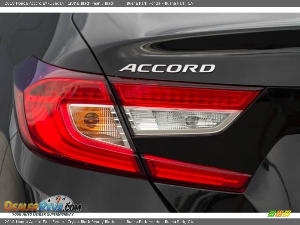 2018 Honda Accord EX-L Sedan Crystal Black Pearl / Black Photo #3