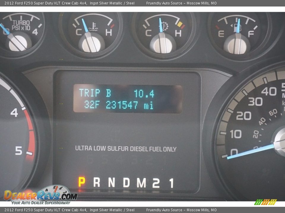 2012 Ford F250 Super Duty XLT Crew Cab 4x4 Ingot Silver Metallic / Steel Photo #11
