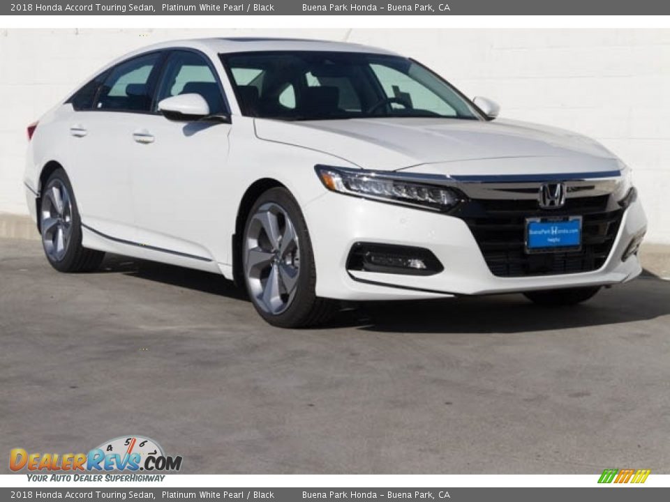 2018 Honda Accord Touring Sedan Platinum White Pearl / Black Photo #1