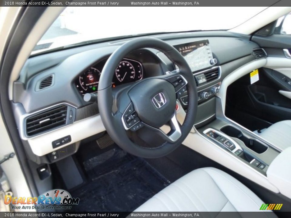 2018 Honda Accord EX-L Sedan Champagne Frost Pearl / Ivory Photo #8