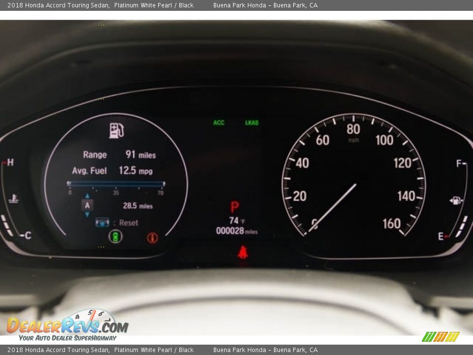 2018 Honda Accord Touring Sedan Gauges Photo #16