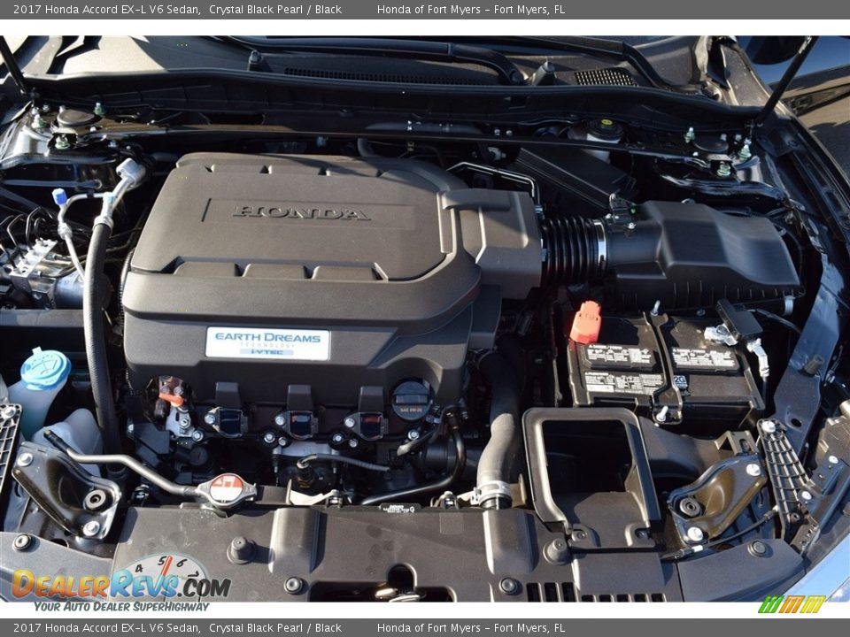 2017 Honda Accord EX-L V6 Sedan Crystal Black Pearl / Black Photo #24