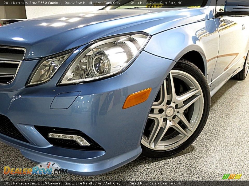 2011 Mercedes-Benz E 550 Cabriolet Quartz Blue Metallic / Ash/Dark Grey Photo #9