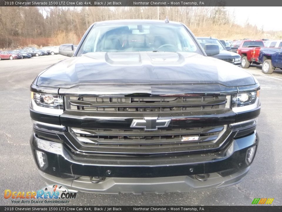 2018 Chevrolet Silverado 1500 LTZ Crew Cab 4x4 Black / Jet Black Photo #8